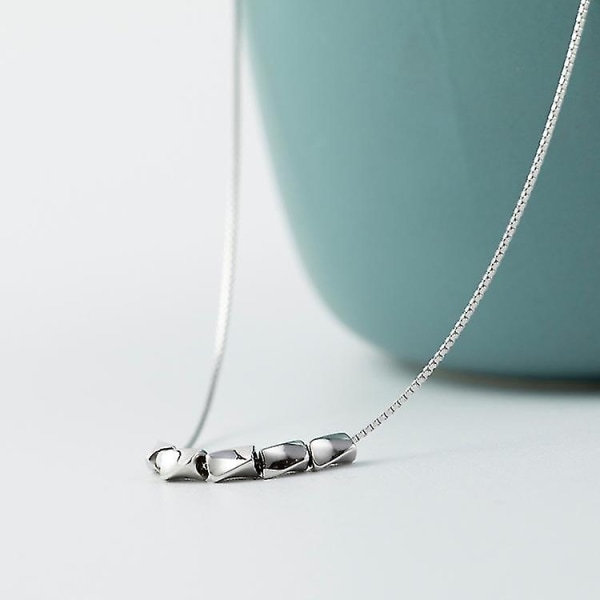 925 Sterling Sølv Erter Halskjede Rice Clavicle Chain