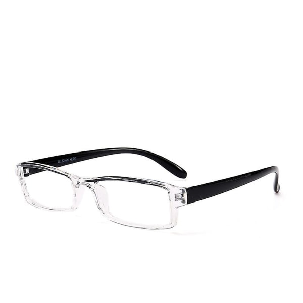 Ultralätt Full Frame Clear Leans Läsglasögon Dam&män Resin Hd Presbyopic black -2.00