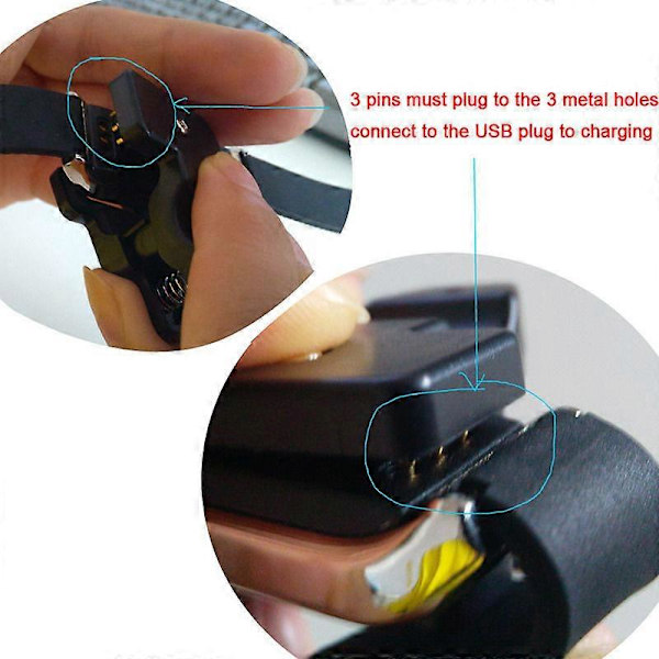 USB-latauskaapeli TW64 älyrannekkeelle, rannekkeen lataus TW07-laturilla