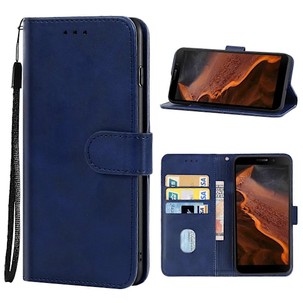Doogee S61/S61 Pro Nahkainen Puhelinkotelo Blue