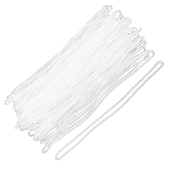 1 Sæt 100 Stk. PVC Bagagestropper Bagagemærke Ormestropper (gennemsigtig)