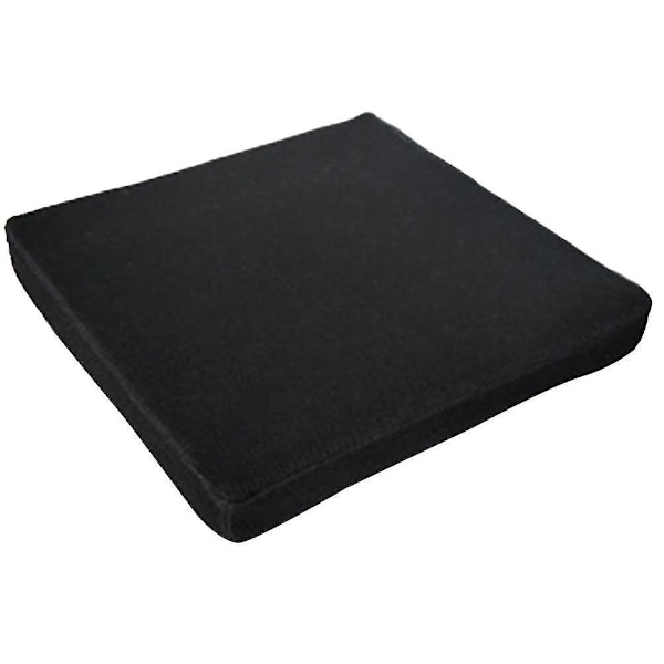 Enkel firkantet svampesvamp Solid farge Tykkere bomullslin Ikke-skli stolputer Ikke-skli svart firkant 40x40x3cm Lin