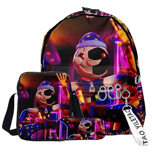 Five Night At Freddy  Ryggsäck Lunch Pack Pennfodral 3-delad set  Student Fnaf  Skolväska Väska Barn Ryggsäckar Pennfodral Present Hög Kvalitet 10