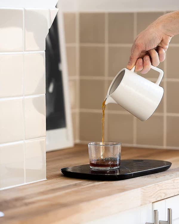 Hæld-over Kaffe Brygger Sæt, Premium Keramisk V60 Drypper Og Dekanter, 1-2 Kopper Hjemmefilter Kaffe Brygger (hvid)