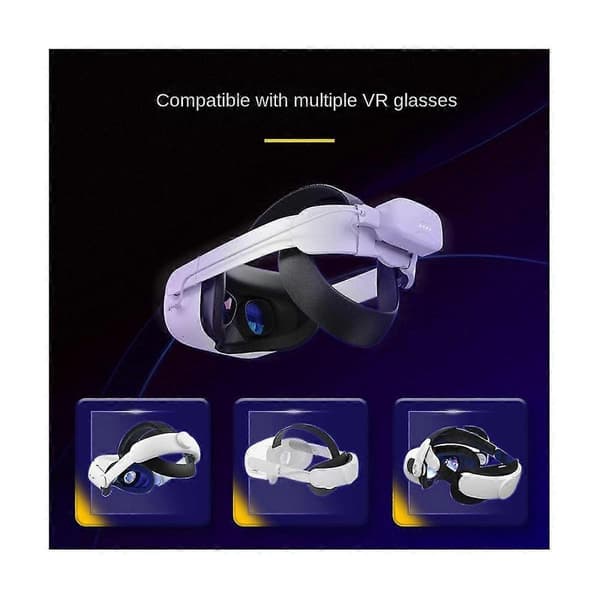 Batterihodebåndlader for Quest 2 Justerbart Elite-bånd Hurtiglading for VR-tilbehør