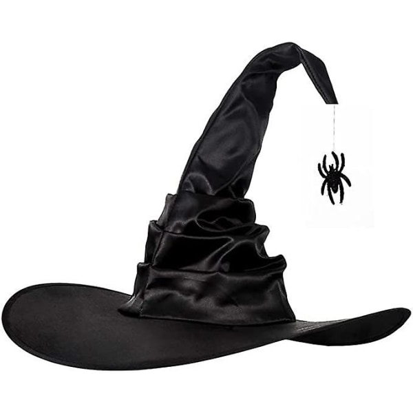 Halloween-heksehatt, Witches Wizard Costume Cape, Fancy Cute Whitch Hat Black