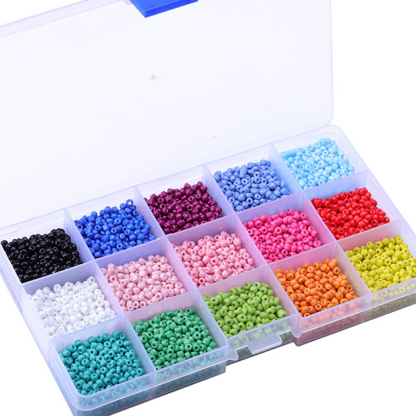 7500 st Glas små pärlor 3 mm flerfärgade lösa pärlor Lämplig