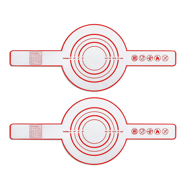 2 kpl silikoninen leipähihna hollantilaiseen uuniin tarttumaton uudelleenkäytettävä leivinmatto pitkillä nauhoilla lämmönkestävä kattilan pidike Red