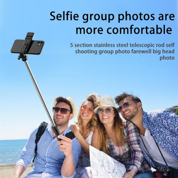Bluetooth selfie stick stativ trådløs rotation 360 fjernbetjening er velegnet til mobiltelefoner.