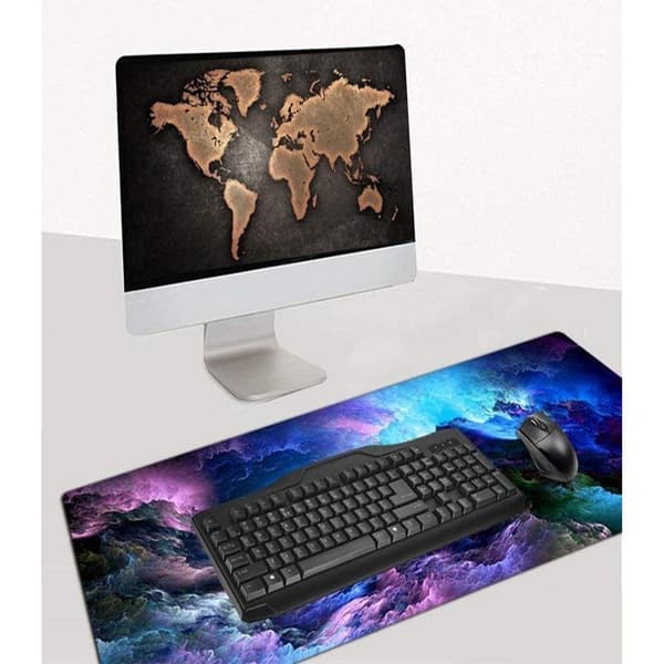 Gaming Mouse Pad with RGB LED Light - 80x30cm - Ocean Waves