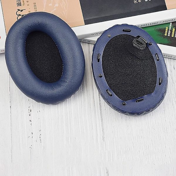 2 stk. øreputer for Sony WH-1000XM4 WH-1000XM4 (Blå+Spenne)