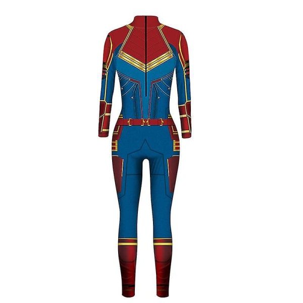 Halloween Women Captain America Iron-man Cosplay -asu Fancy Dress -haalari Blue L