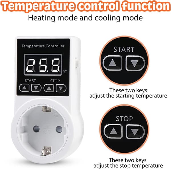 Digital termostatkontakt for temperaturkontroll, varmetermostat med NTC-sensor