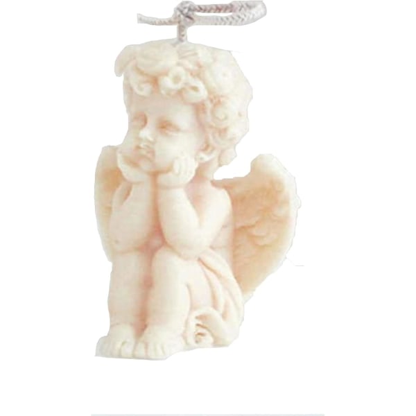 Genanvendelig Cupid Angel Silikone Lyseform, Amor Form Håndlavet Form til Kirkens Julelys Middag Hjem Dekoration.