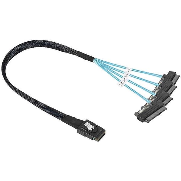 Mini SAS SFF-8087 til 4 SFF-8482 Server Array Kort Harddisk Datakabel SATA Strømkabel
