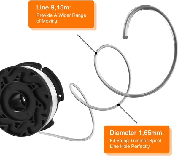 Trimmerilangan kela Black & Decker -trimmerille, 6 trimmerilankaa