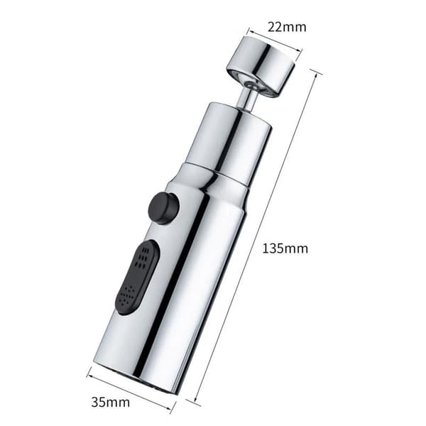 Hanehoved - 360° Roterende Køkkenhane Sølv Silver Silver