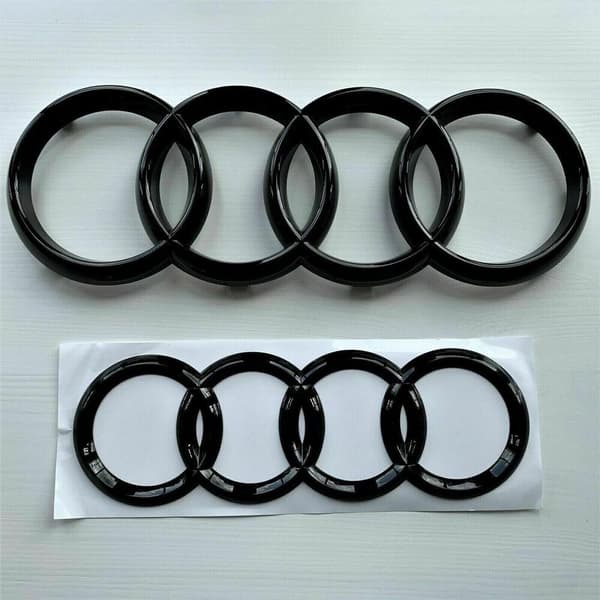 AUDI BLANKE SORTE EMBLEMRINGE FOR & BAG A1 A3 A4 A5 273MM 192MM