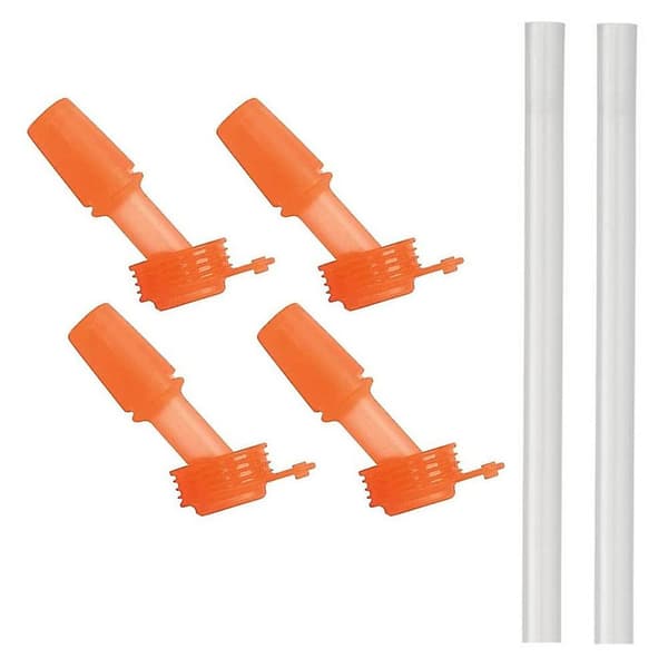 Camelbak Eddy+ Kids Flaskersättningsmunstycken 4-pack - med 2 sugrör orange