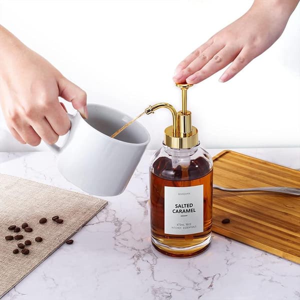 Coffee Syrup Dispenser Set, Easy Cleaning and Leak-Proof, Precise Dispensing, Perfect Gift for Coffee Lovers, 2-Pack