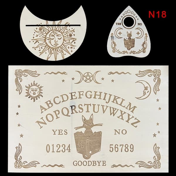 Trägraverad Ouija-bräda Boa - Perfekt för spådom med pendel 18