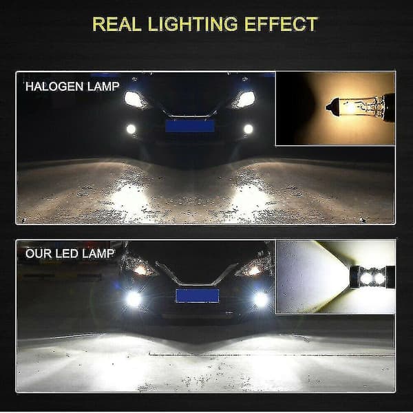 2 stk H10 50w 10smd Høy Effekt Bil LED Tåkelys Front Tåkelys