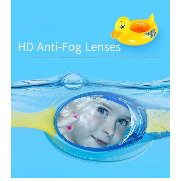 2 pakke Wekity svømmebriller for barn Jenter Gutter Alder 3-14 år, Anti-dugg 100 % UV-beskyttelse med reiseveske (iriserende) xq-sg324