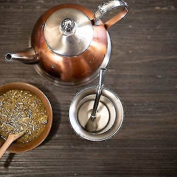 Yerba Mate Sæt Inkluderer Dobbeltvægget 18/8 Rustfrit Stål Mate Te Kop