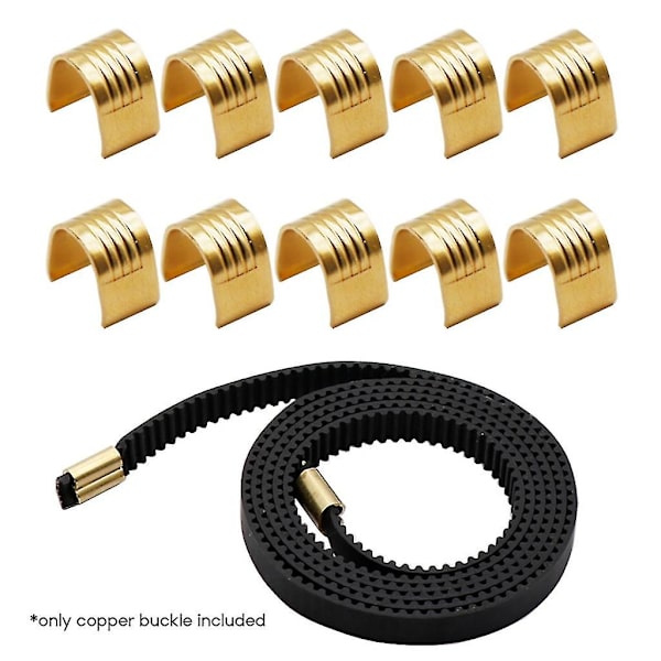 10 st kopparspännen Gt2 kuggrem tillbehör 6 mm bredd för Ender3 3d-skrivare