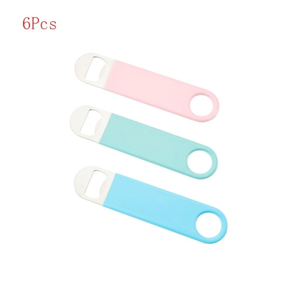 6 stk. Flat Flaskeåpner Ølåpner Bartendertilbehør 6 Pcs