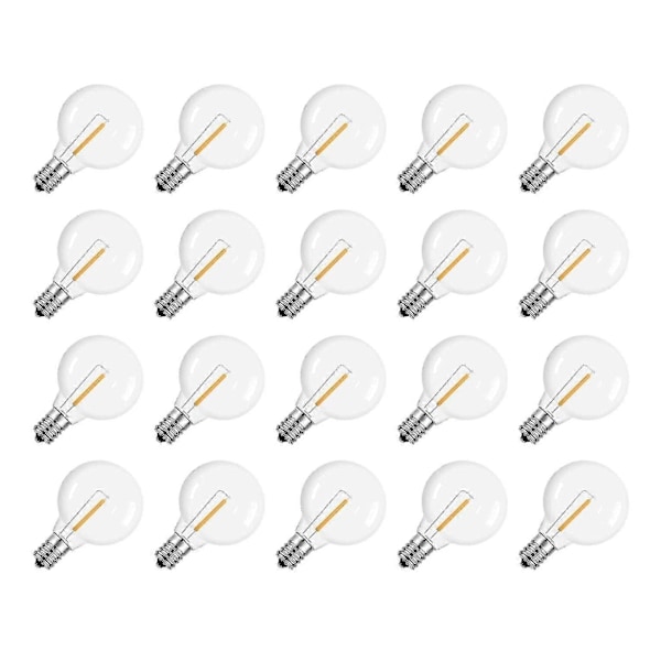 20 kpl G40 LED-vaihtolamppuja E12-kierteellä, iskunkestäviä LED-pallolamppuja, yhteensopivia aurinkolämmityksen kanssa