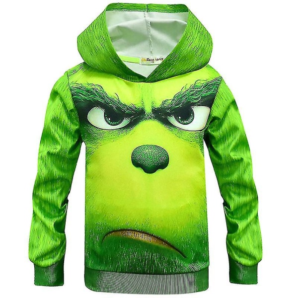 Barn Gutter Nyhet The Grinch Pullover Hettegenser Julehettegenser 13-14 Years