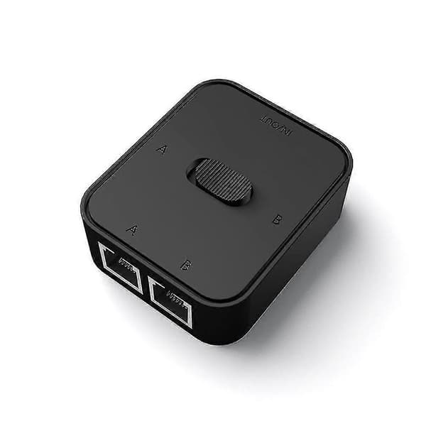 2 Port Gigabit Netværk Switch Rj45 Switch Netværk Splitter Kabel Forlænger Vælger Strømfri 2 Vejs