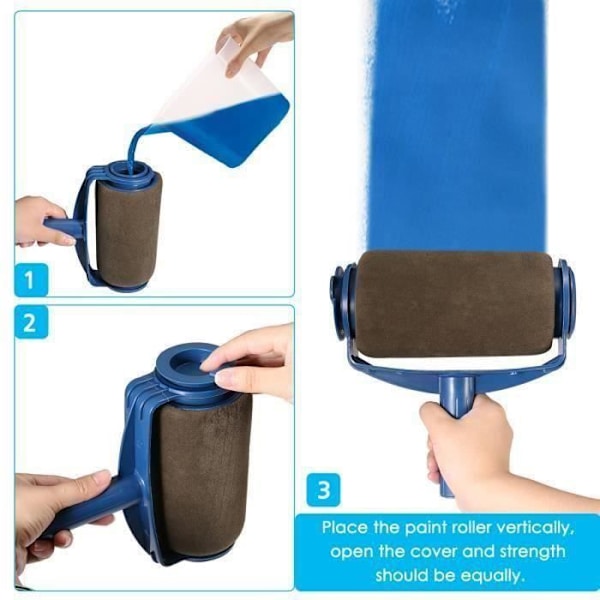 8st Paint Roller Kit Paint Runner Pro Roller Brush Verktygshandtag 58a5