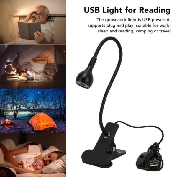 SALALIS USB LED-lampa LED-lampa Varmbelysning Ögonskydd Svanhals Flexibel  basklämma Datortillbehör dd2f | Fyndiq