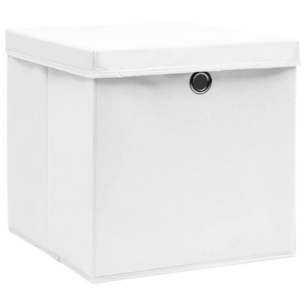 Förvaringsboxar med lock 10 st 28x28x28 cm Vit - SALALIS - SH030297 2046 |  Fyndiq