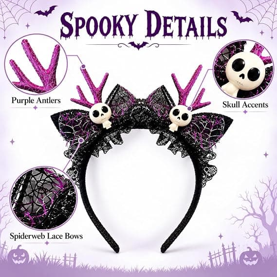 Häxhattsdiadem för Halloween (Lila)