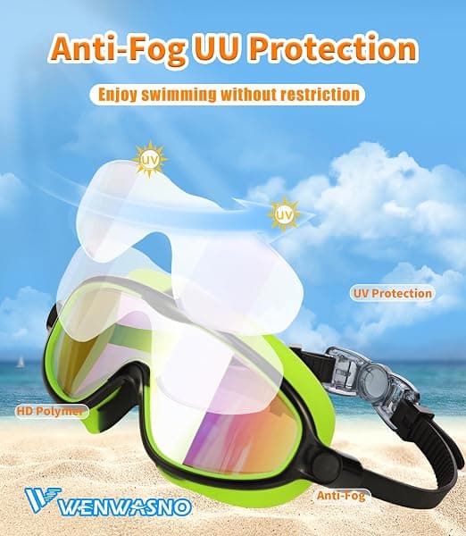 Simglasögon 2-pack Anti-Fog UV-skydd Poolvatten Barn Simglasögon för 3-15 år