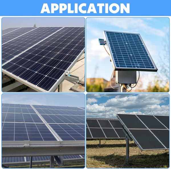 16-pack jordningsklämmor för solpaneler – Åskskyddande jordningsklämmor i aluminiumlegering för PV-monteringssystem (Silver)