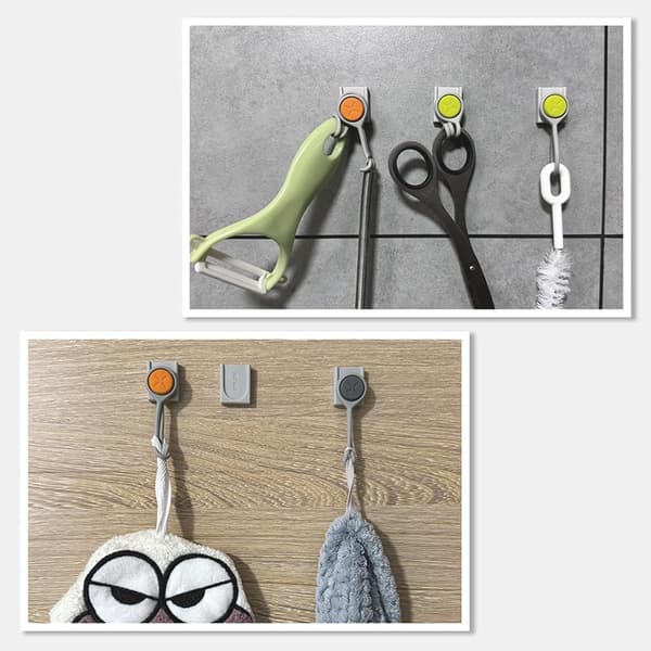 Utmärkta PVC-krokar 3-pack, perfekt för badrum, kök och arbetsplats, kökskrok