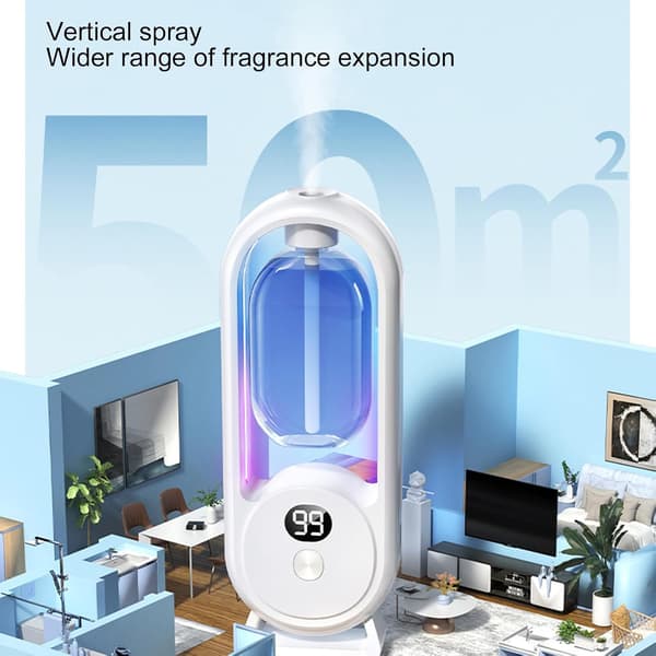 Automatisk Aromaterapi Diffuser, Automatisk Spray Diffuser, Toalettluftfräschare, Smart Aromaterapi Diffuser, Mini Luftfräschare & Luftfuktare