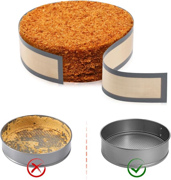 9 tums bakmatta i silikon - Non-stick formfoder för cheesecake och desserter, återanvändbar och lätt att rengöra, ugnssäker matta