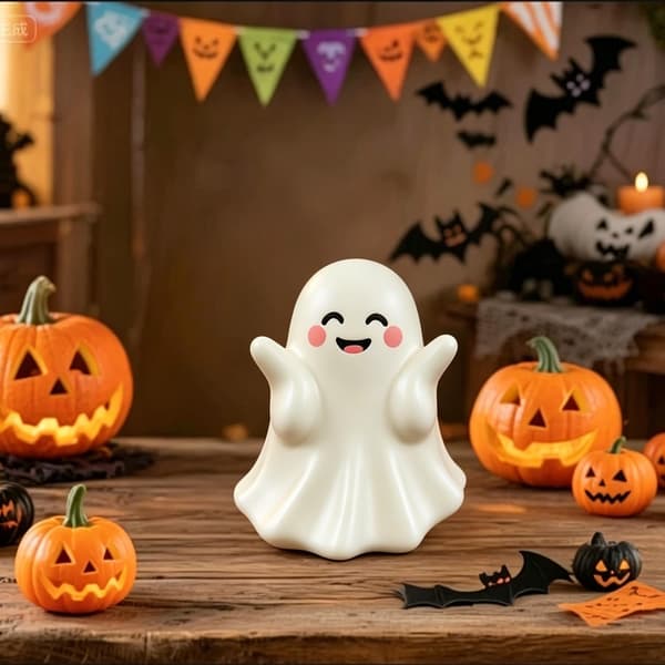 Halloween Spökfigur Söta Spökstatyer i Harts 1 st
