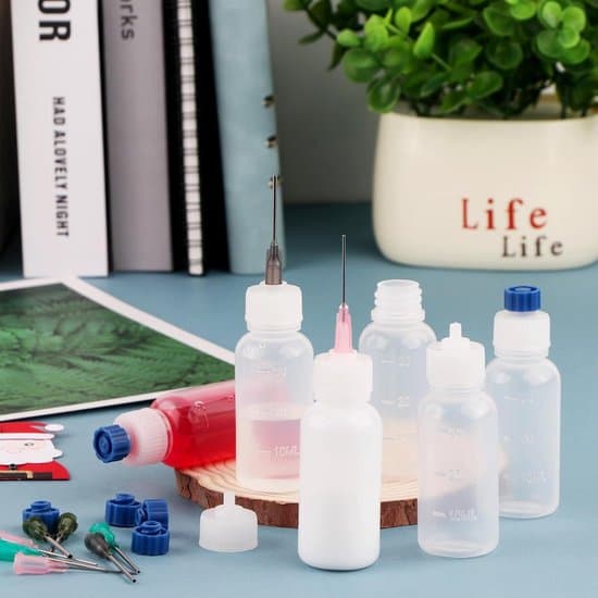 30 ml doseringsflaskset - 12 st med nålspets och lock - Ultrafin limapplikator - Påfyllningsbara limflaskor - Doseringsflaska - Limtuber