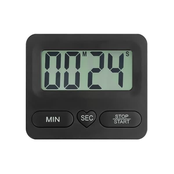 Digital kökstimer med stor display – multifunktionell med stoppur och alarm, svart