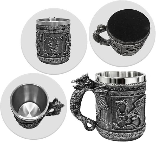 Medeltida Ryande Drakölmugg, Gotisk Vikingamugg 47 cl