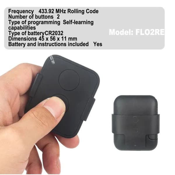 4 x 2-kanals 433MHz rullande kod fjärrkontroller för grindar