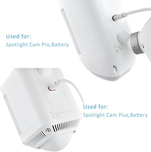 Solpanel för Ring-kameror, 1-pack solpanel kompatibel med Ring Stick Up Cam/Pro Battery, Ring Spotlight Cam Plus/Pro Battery, med USB-C-port