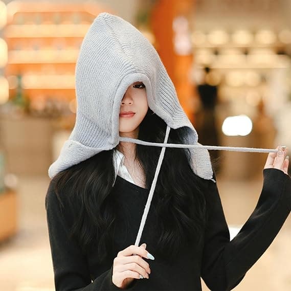 Mössa och halsduk set varmt öronskydd tunn polyester kallt väder unisex design vintermössa och halsduk set
