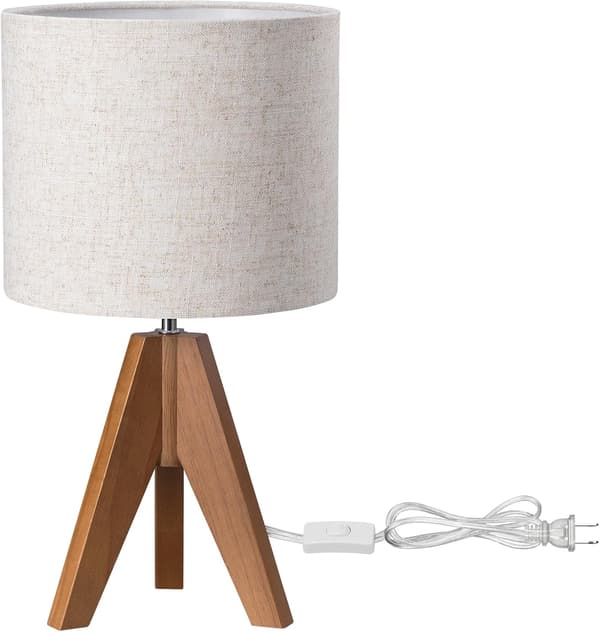 Stativbordslampa, liten söt sänglampa, 36 cm, E26-sockel
